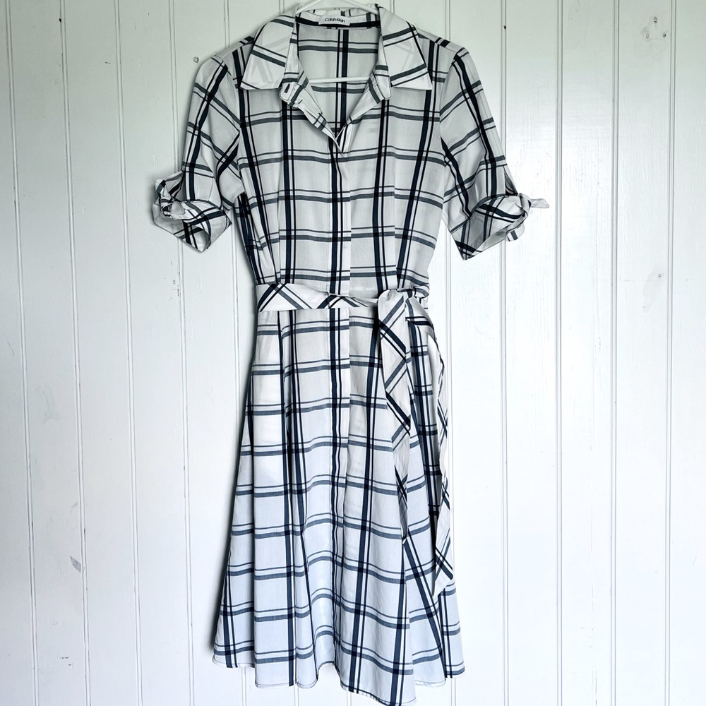 Calvin Klein shirt dress with belt
